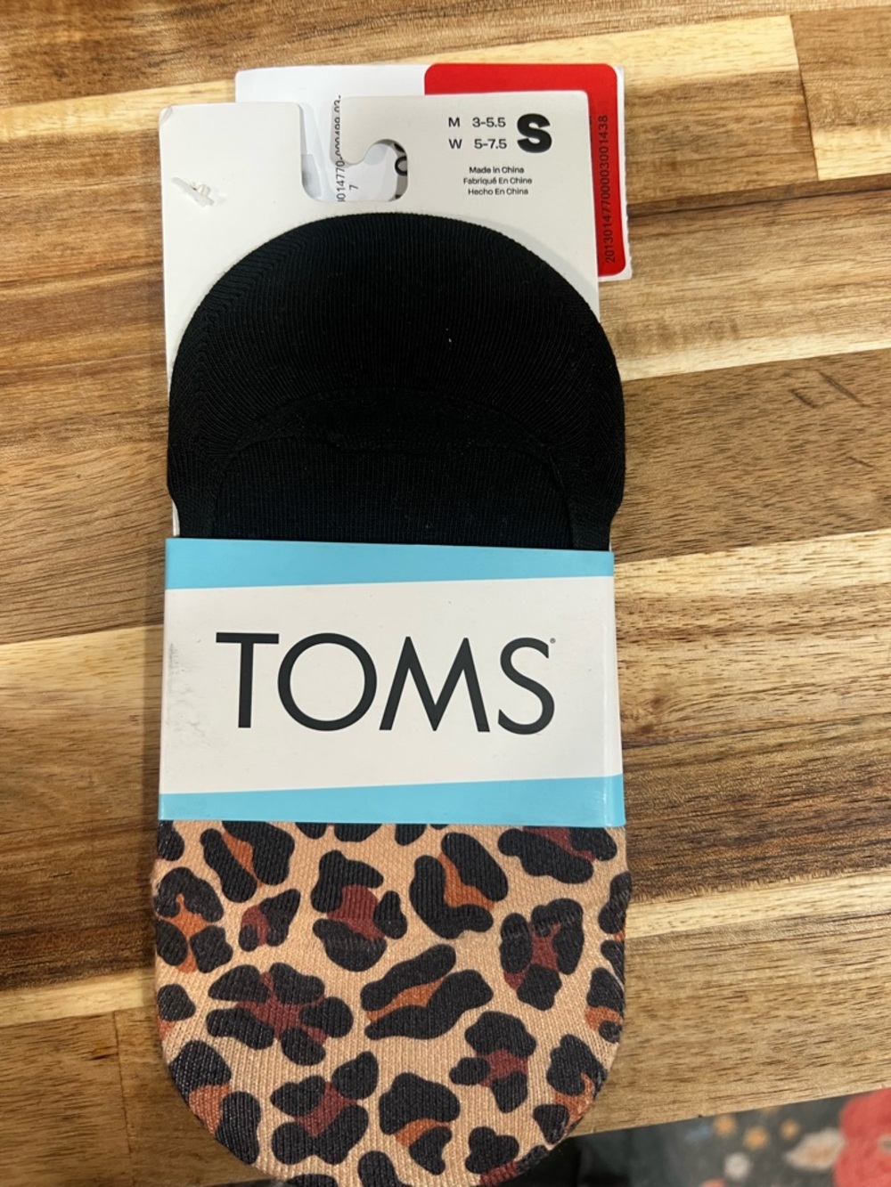 TOMS Women’s No-Show Socks - Black & Leopard Print